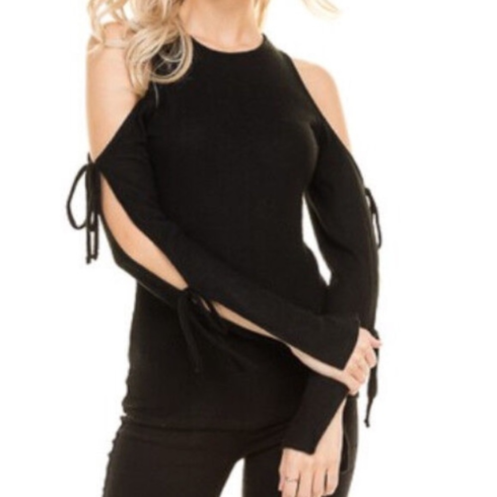Black Long Sleeve with sleeve Cutouts